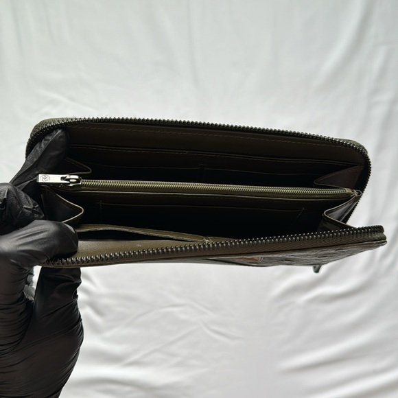 Green ostrich leather wallet - Picture 8 of 8